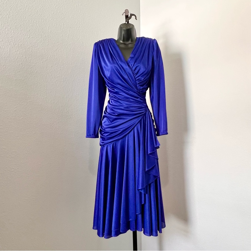 RARE royal blue vintage 80s dress ✨
